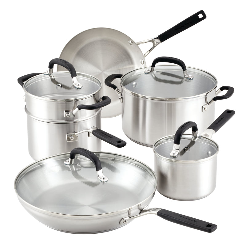 10-Piece Stainless Steel Cookware Set