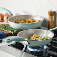 Create Delicious 9.5" and 11.75" Hard Anodized Nonstick Induction Frying Pan Set