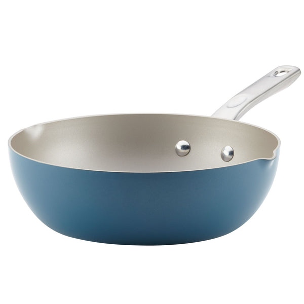 9.75-Inch Nonstick Chef Pan with Pour Spouts | Twilight Teal