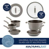 11-Piece Nonstick Cookware Set | Gray
