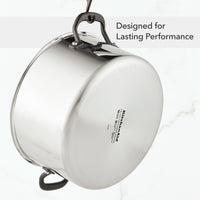 Stainless Steel 5-Ply Clad 6-Quart Stockpot with Lid