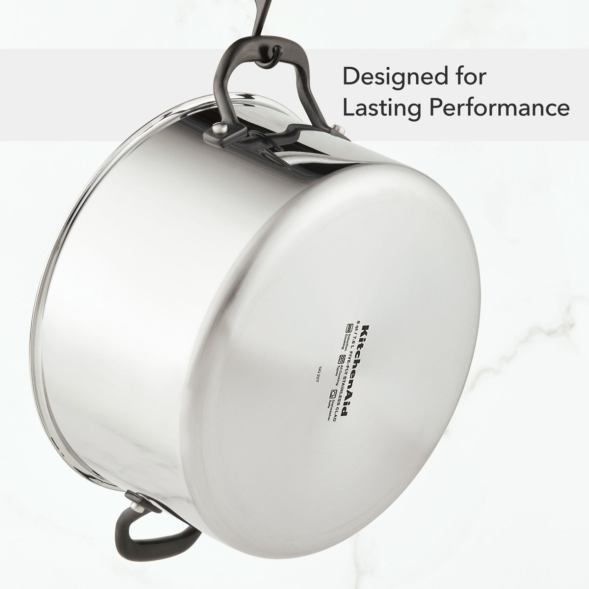 Stainless Steel 5-Ply Clad 6-Quart Stockpot with Lid