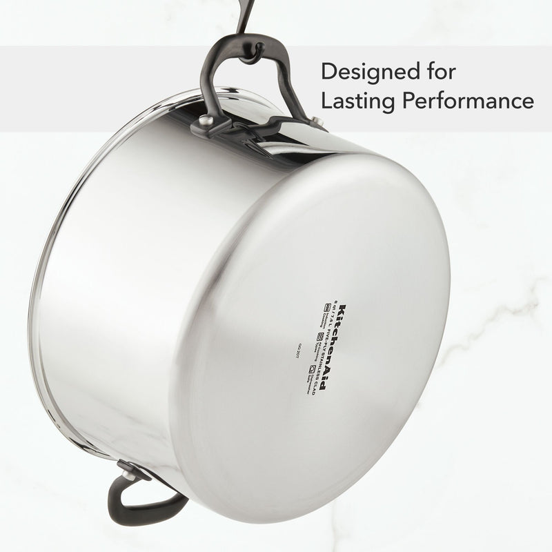 5-Ply Clad Stainless Steel 6-Quart Stockpot with Lid