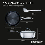 3.5 Quart Covered Chef Pan w/ Spoon