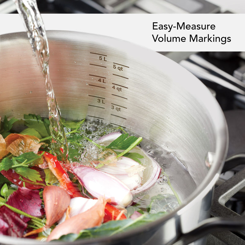5-Ply Clad Stainless Steel 6-Quart Stockpot with Lid