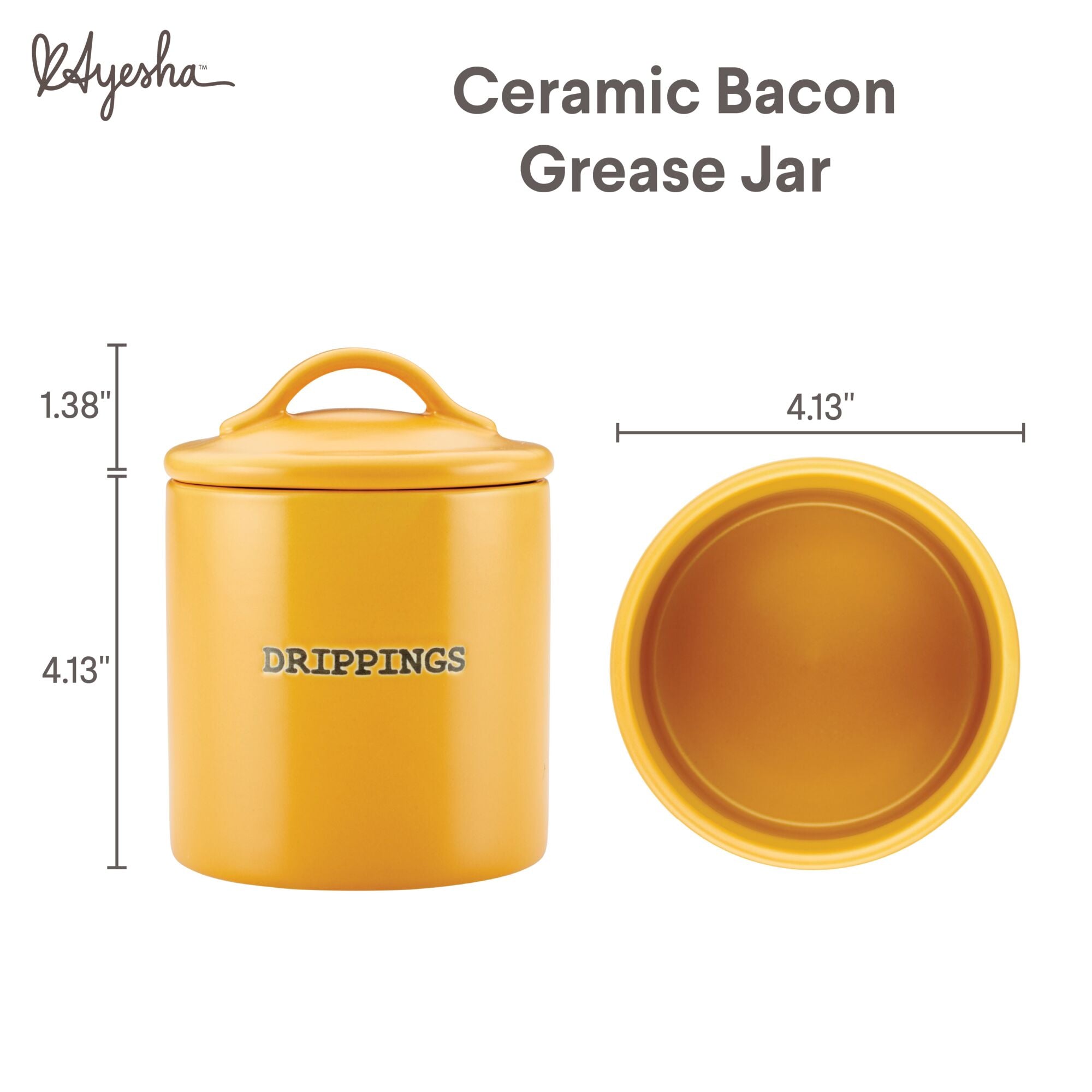 Ceramics 21-Ounce Bacon Grease Jar – PotsandPans