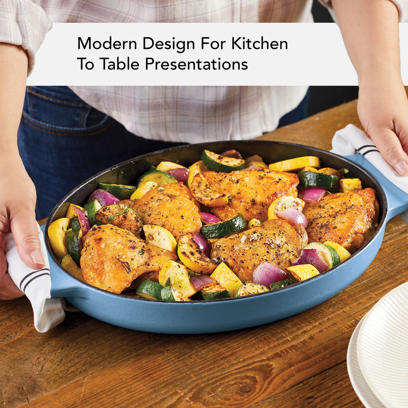 2.5-Quart Enameled Cast Iron Au Gratin Roasting Pan