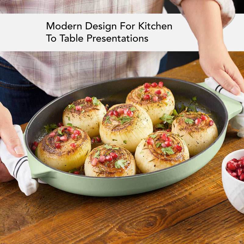 2.5-Quart Enameled Cast Iron Au Gratin Roasting Pan