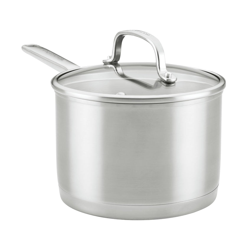 3-Ply Base Stainless Steel 3-Quart Saucepan with Lid