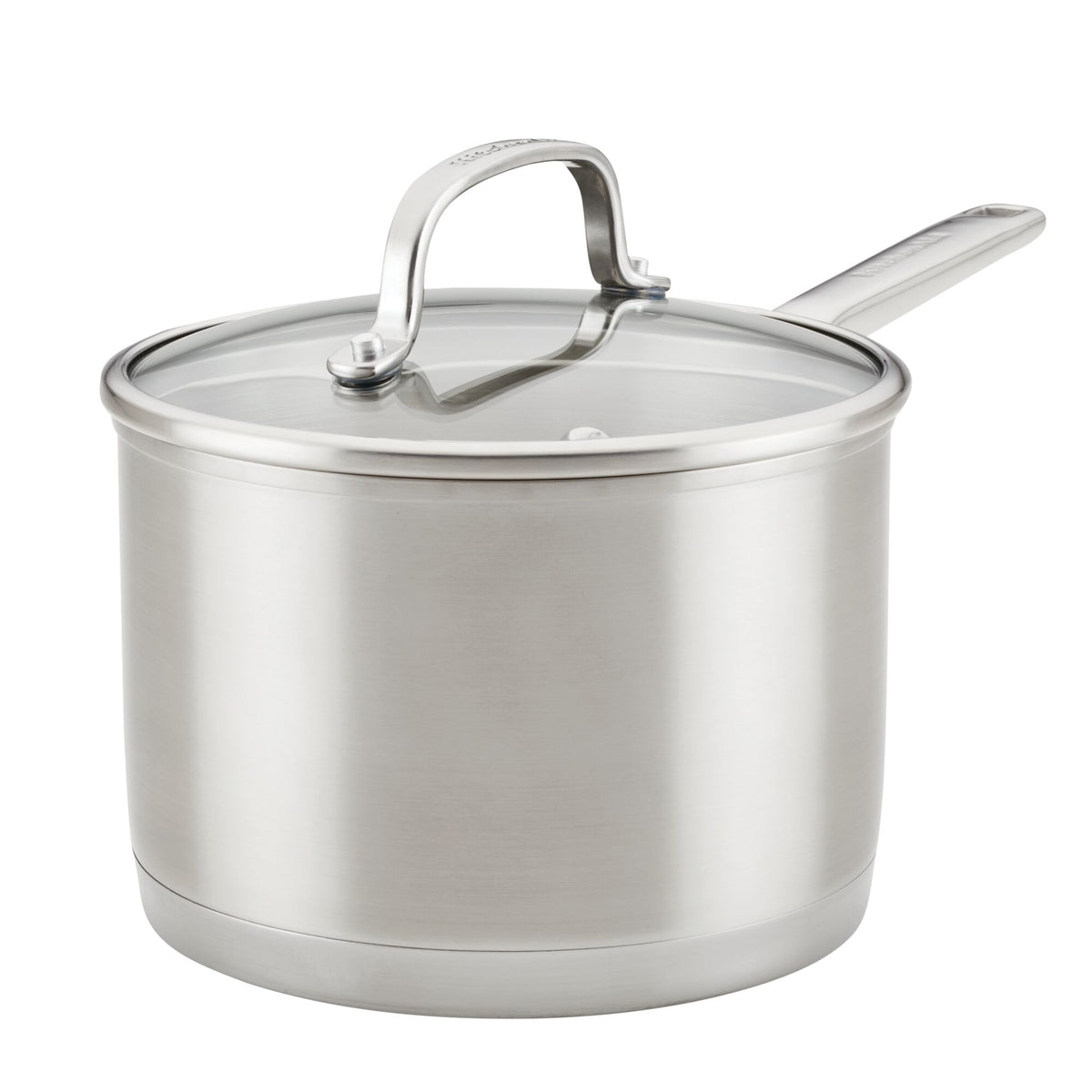 Stainless Steel 3-Ply Base 3-Quart Saucepan with Lid – PotsandPans
