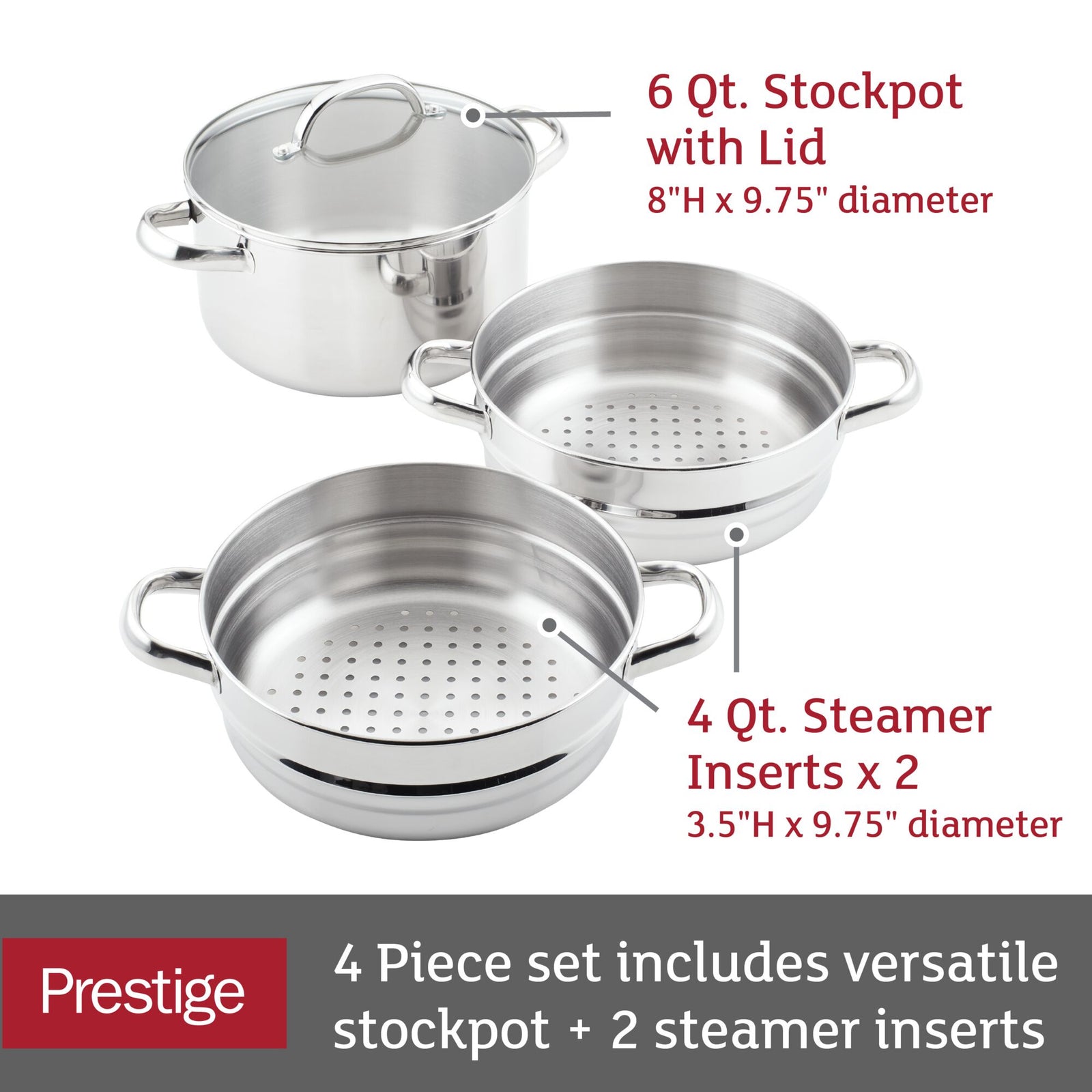Prestige food steamer top