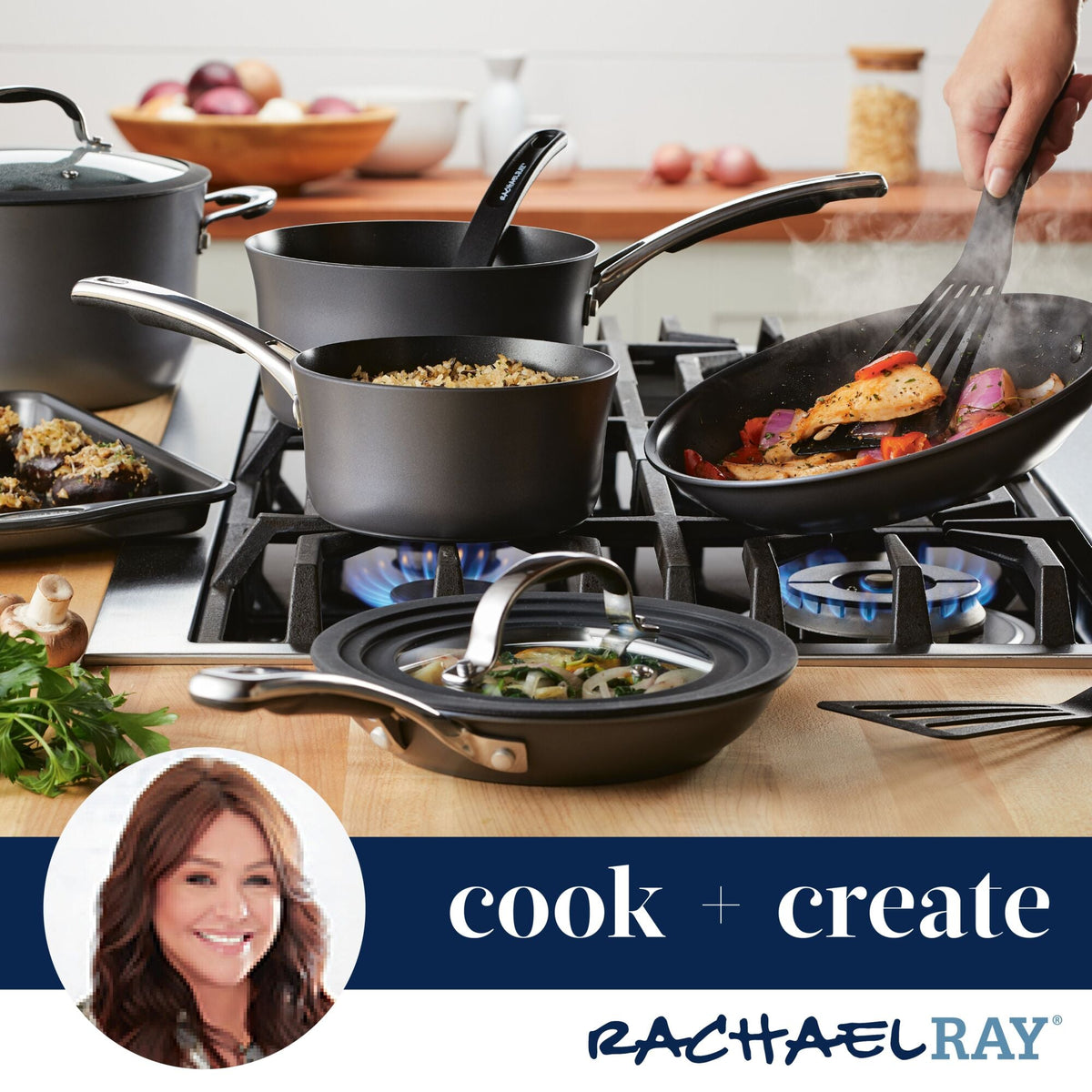 Cook + Create Hard Anodized Nonstick Frying Pan