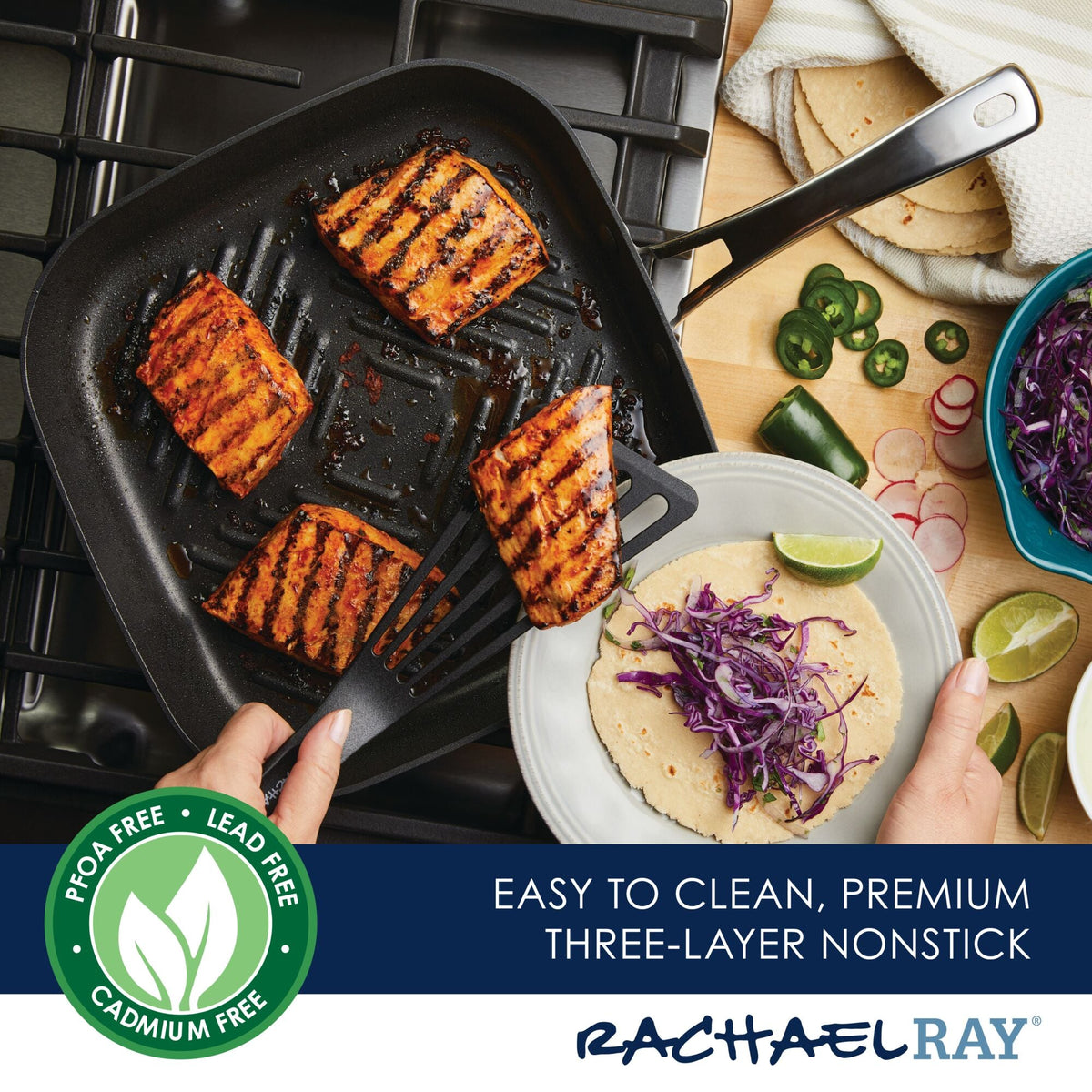 Cook + Create 11-Inch Hard Anodized Nonstick Deep Grill Pan