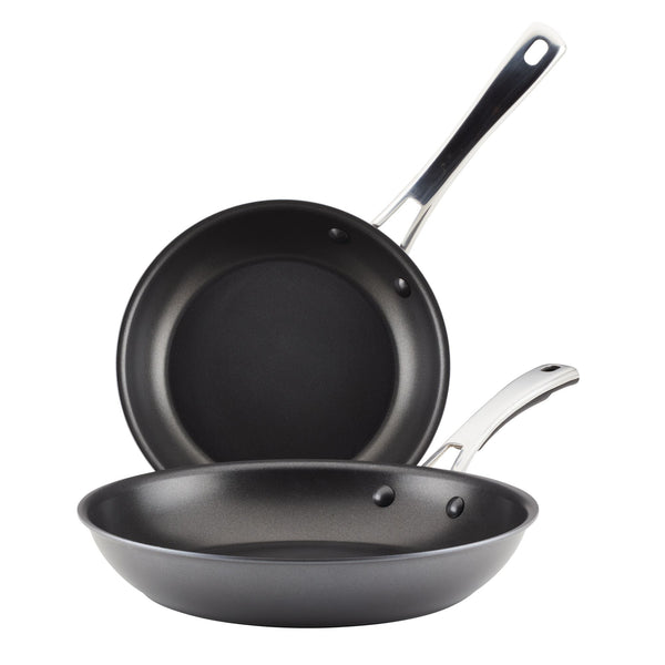 Cook + Create 2-Piece Hard Anodized Nonstick Frying Pan Set