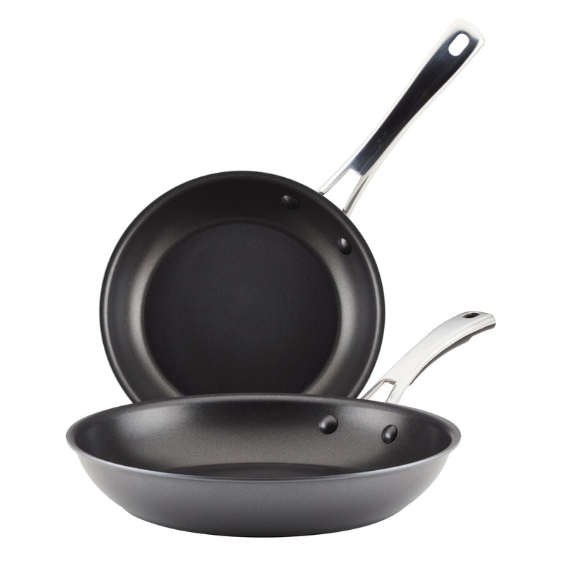 Cook + Create 2-Piece Hard Anodized Nonstick Frying Pan Set