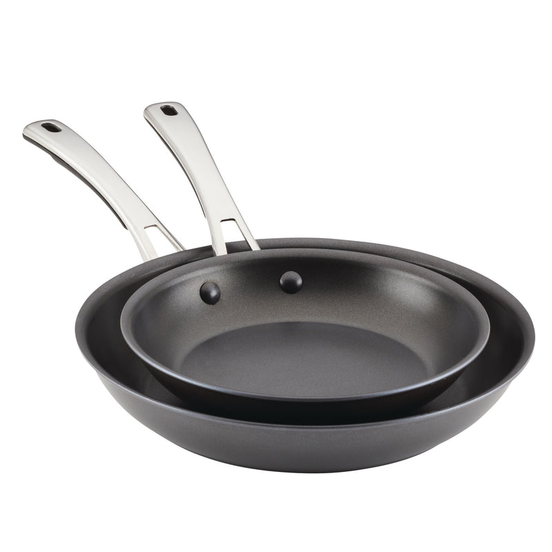 Cook + Create 2-Piece Hard Anodized Nonstick Frying Pan Set