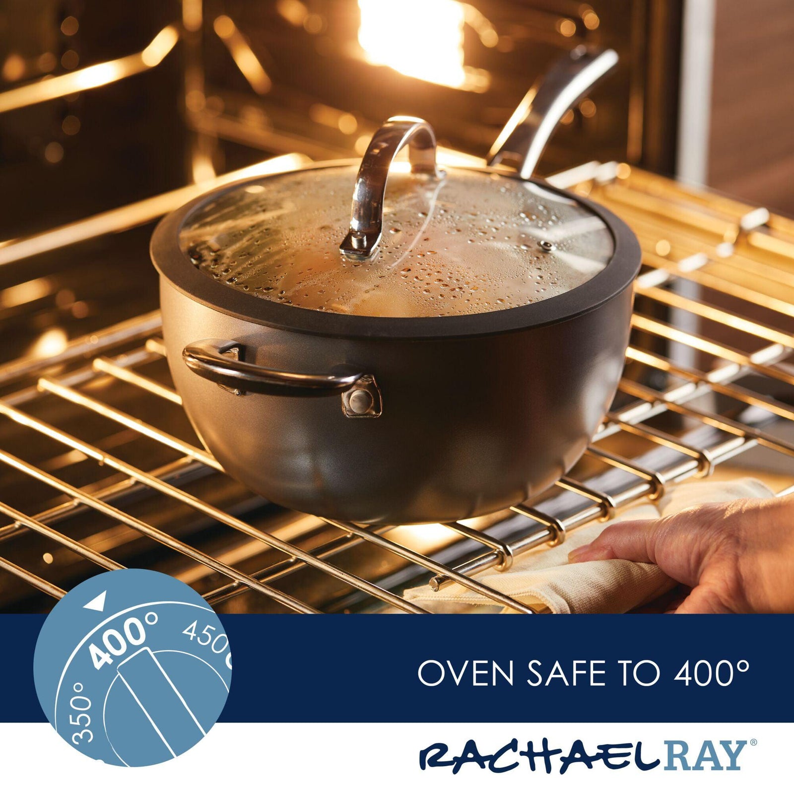 panchan様 スムース500 4.5-Quart Hard Anodized Nonstick Saucier Pan with Lid and Helper