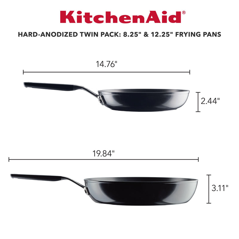 Hard-Anodized Nonstick 2-Piece Frying Pan Set