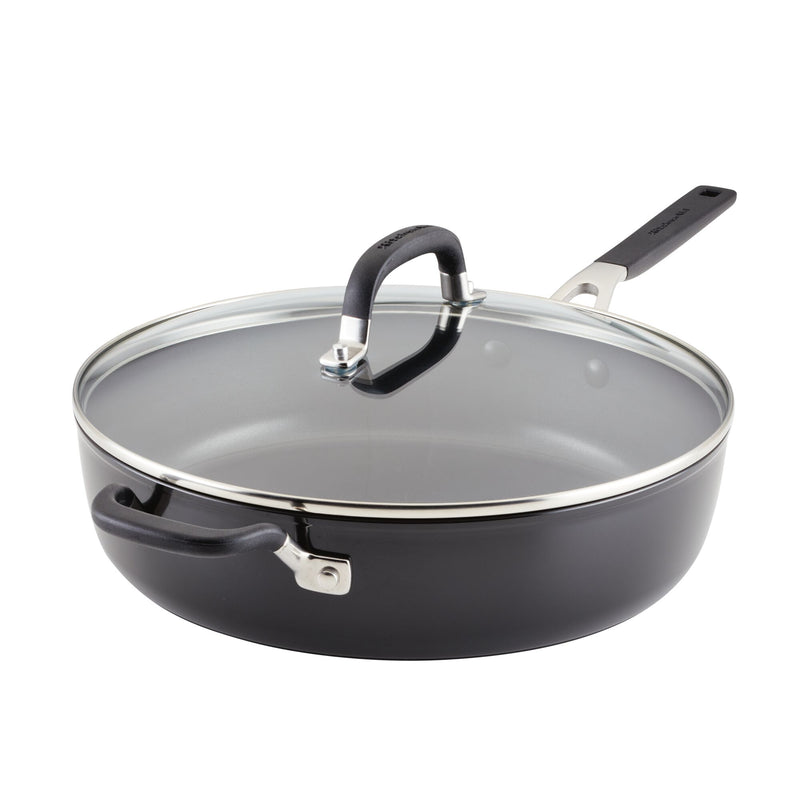 Hard Anodized Nonstick 5-Quart Saute Pan with Lid