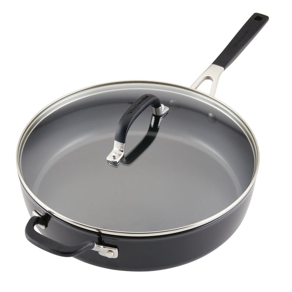 Hard Anodized Nonstick 5-Quart Saute Pan with Lid