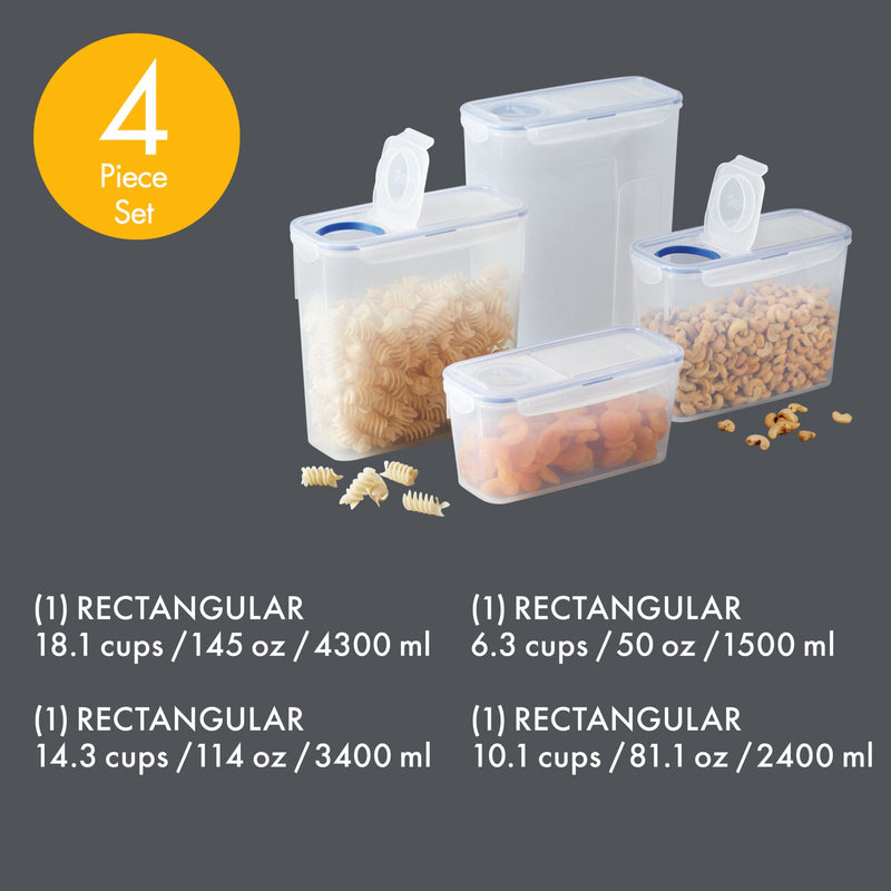 Easy Essentials Pantry 8-Piece Rectangular Storage Container Set