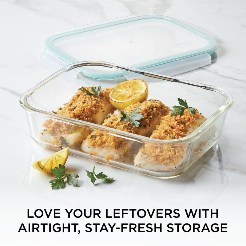 Airtight-Leakproof Borosilicate Glass Bake and Take 6-Piece Food Storage Set