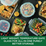 Airtight-Leakproof Borosilicate Glass Bake and Take 6-Piece Food Storage Set