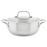 3-Ply Base Stainless Steel 4-Quart Casserole with Lid