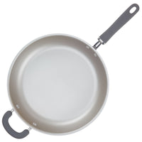 Create Delicious 12.5-Inch Hard Anodized Nonstick Induction Deep Frying Pan with Helper Handle