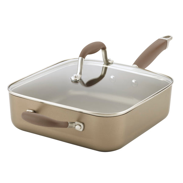 Advanced 4-Quart Square Sauté with Lid and Helper Handle