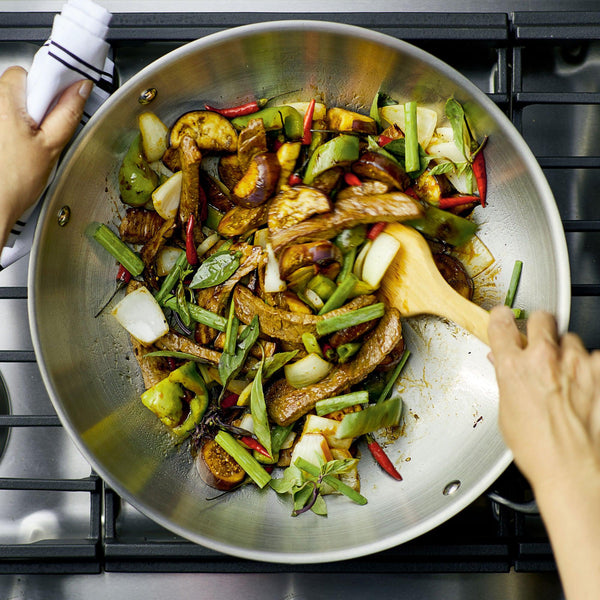 5-Ply Clad Stainless Steel 15-Inch Wok