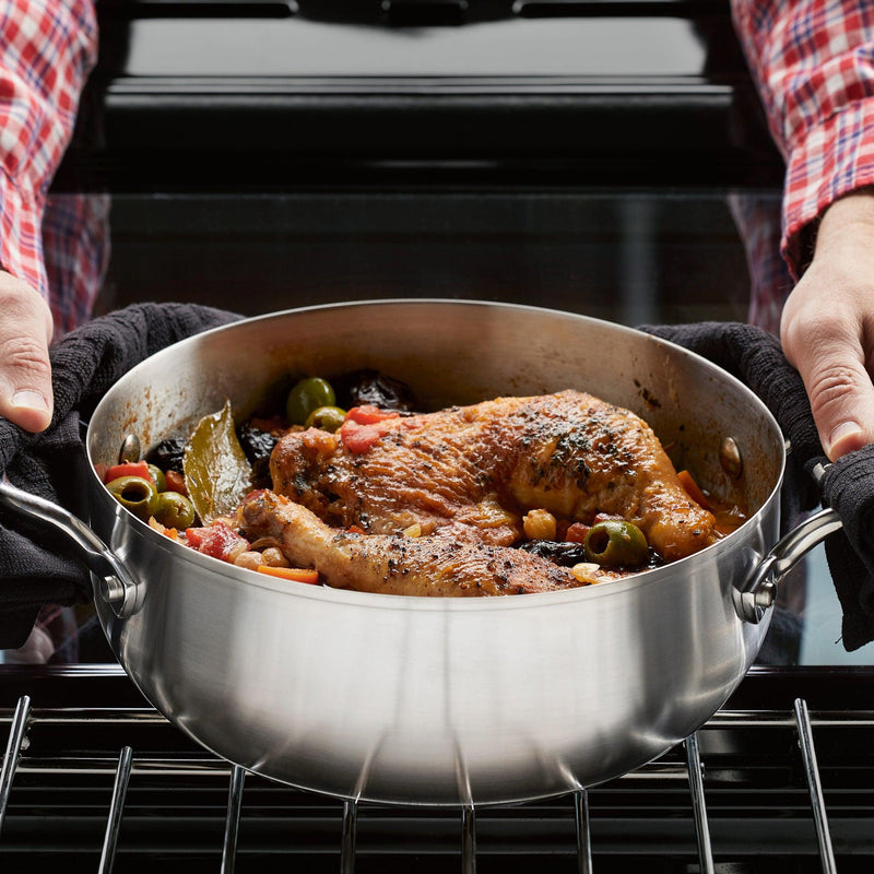 3-Ply Base Stainless Steel 4-Quart Casserole with Lid