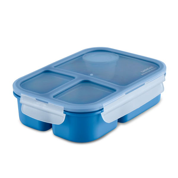 33-Ounce On the Go Divided Lunch Box Container with Removable Dips and Dressings Cup