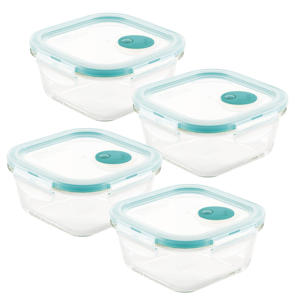 Purely Better™ Glass 4-Piece 17-Oz. Vented Container Set