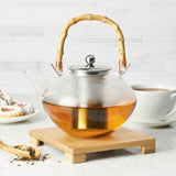 34-Ounce Hand Blown Glass Teapot
