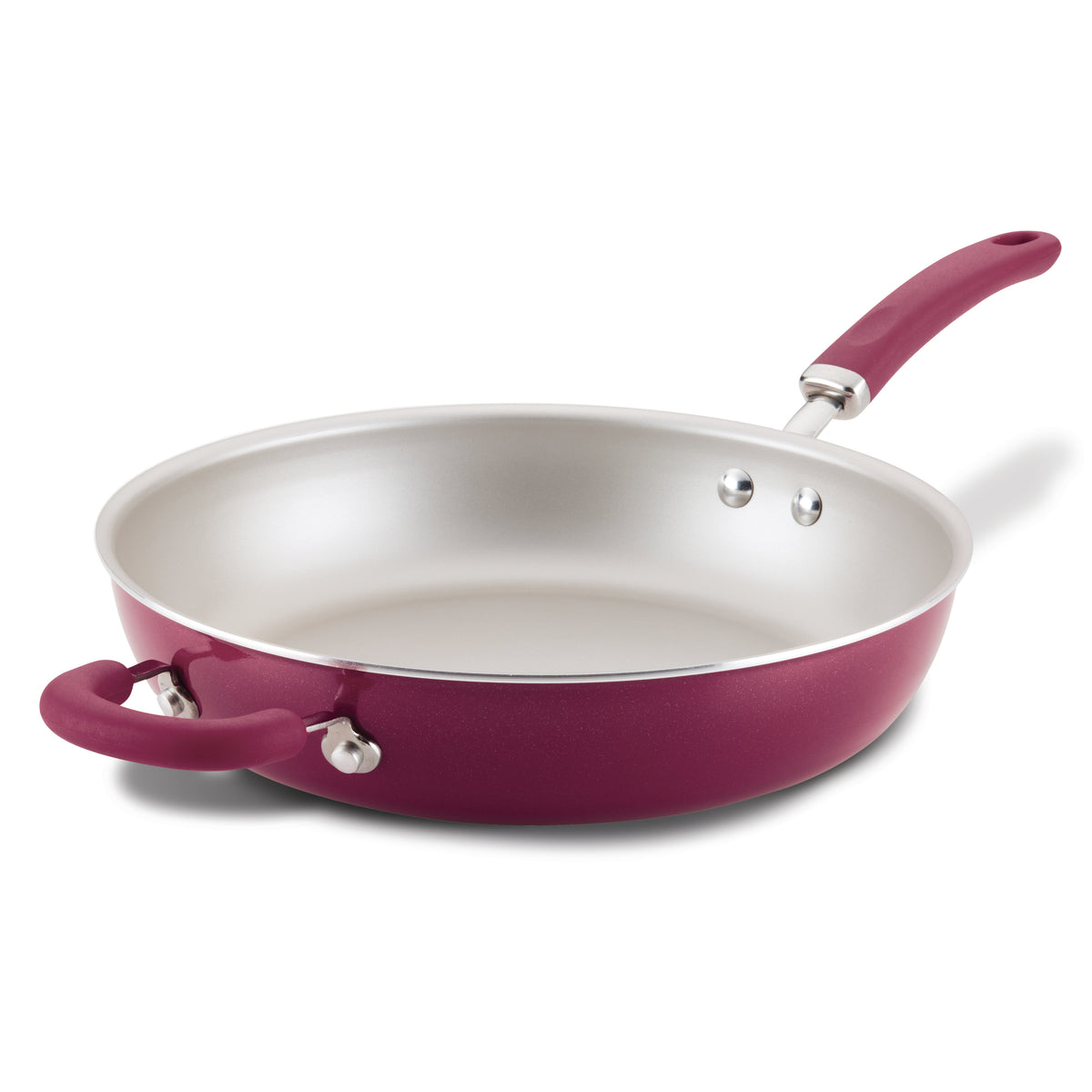 Create Delicious 12.5-Inch Hard Anodized Nonstick Induction Deep Frying Pan with Helper Handle