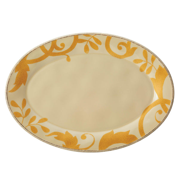 Gold Scroll 12.5-Inch Round Platter