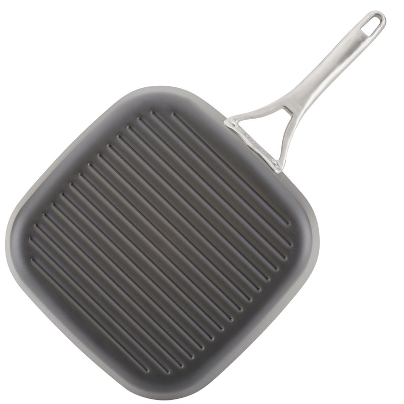 KitchenAid Hard Anodized Induction Nonstick Square Grill Pan/Griddle with  Pouring Spouts, 11.25 Inch, Matte Black