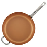 Hard Anodized 12-Inch Nonstick Deep Frying Pan with Helper Handle