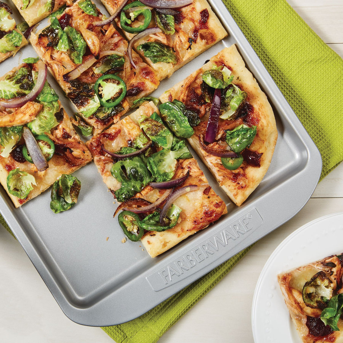 Nonstick Bakeware 2-Piece Perforated Pizza Pan and Baking Sheet Set