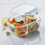 Glass 2-Piece 32-Oz. Divided Rectangular Container Set