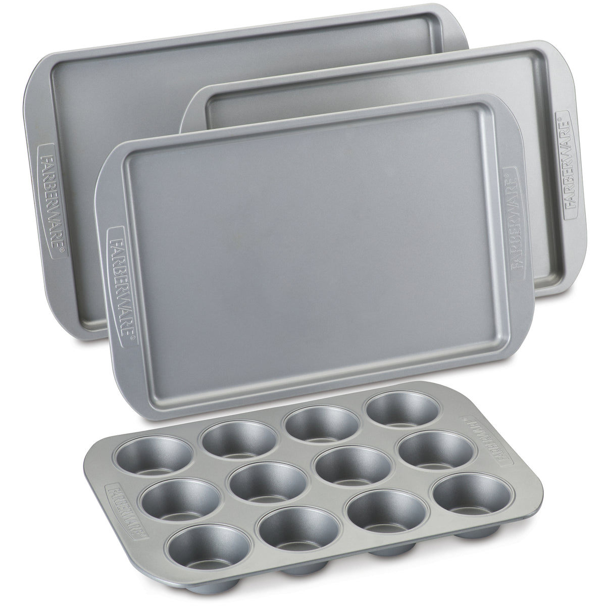4-Piece Nonstick Muffin Cupcake and Sheet Pan Set