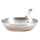 Nouvelle Copper Stainless Steel 12-Inch Covered Frying Pan