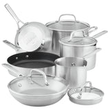 Stainless Steel 3-Ply Base 10-Piece Cookware Set