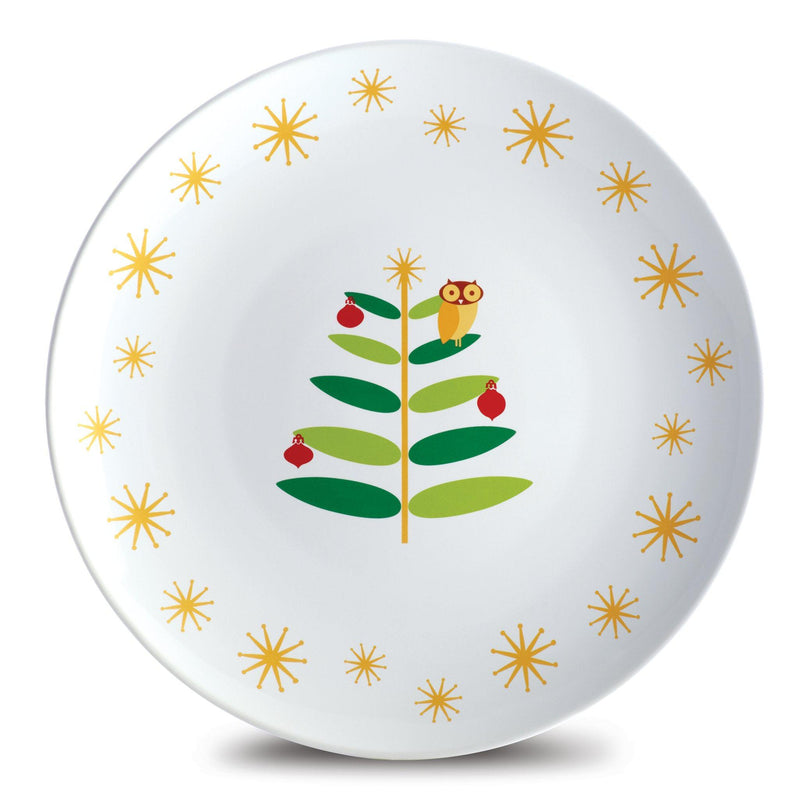 Holiday Hoot 14-Inch Round Serving Platter