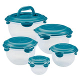10-Piece Nestable Round Storage Containers | Teal