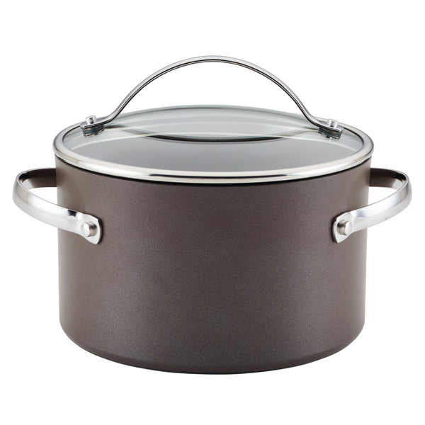 Hard-Anodized Nonstick 4-Qt. Saucepot with Lid