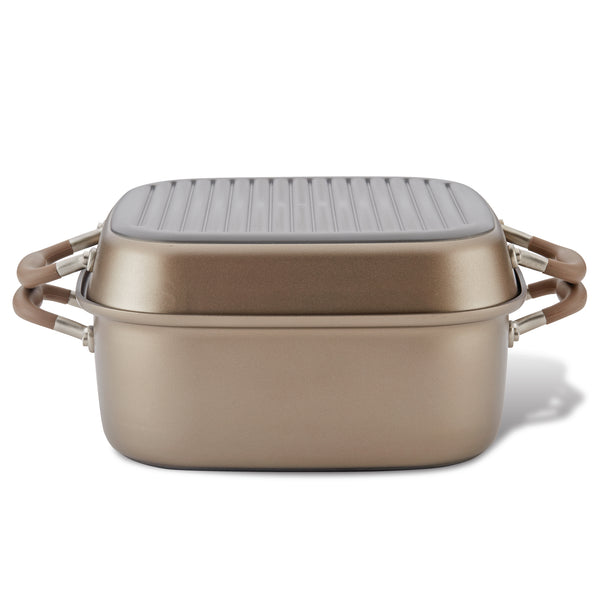 Advanced 7-Qt. Square Dutch Oven and 11" Grill Pan Lid