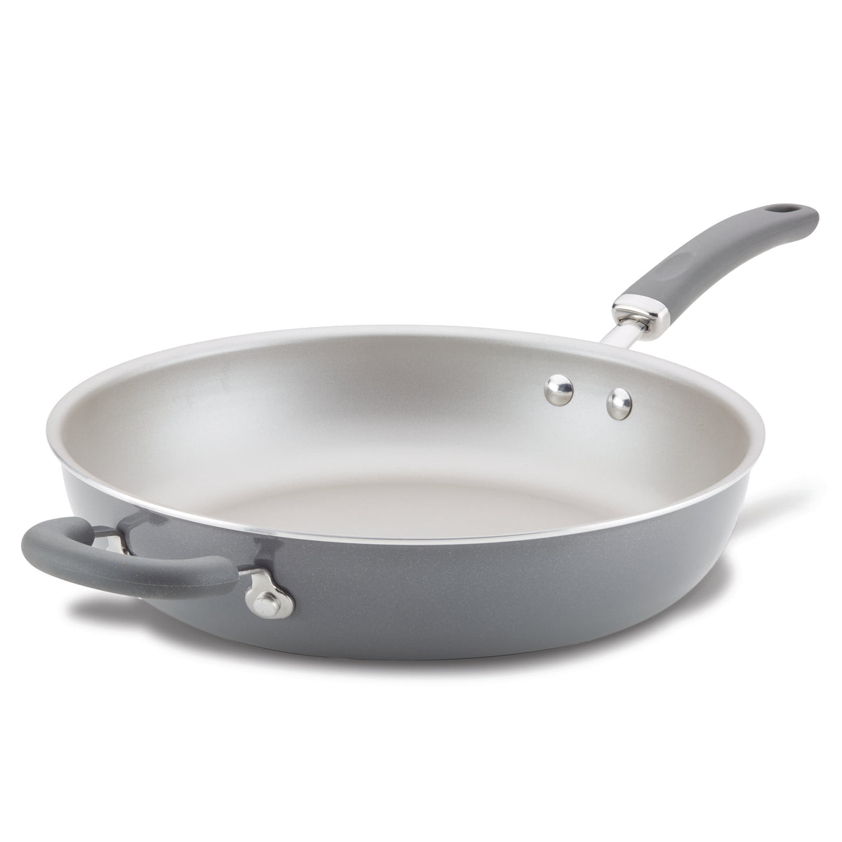 Create Delicious 12.5-Inch Hard Anodized Nonstick Induction Deep Frying Pan with Helper Handle