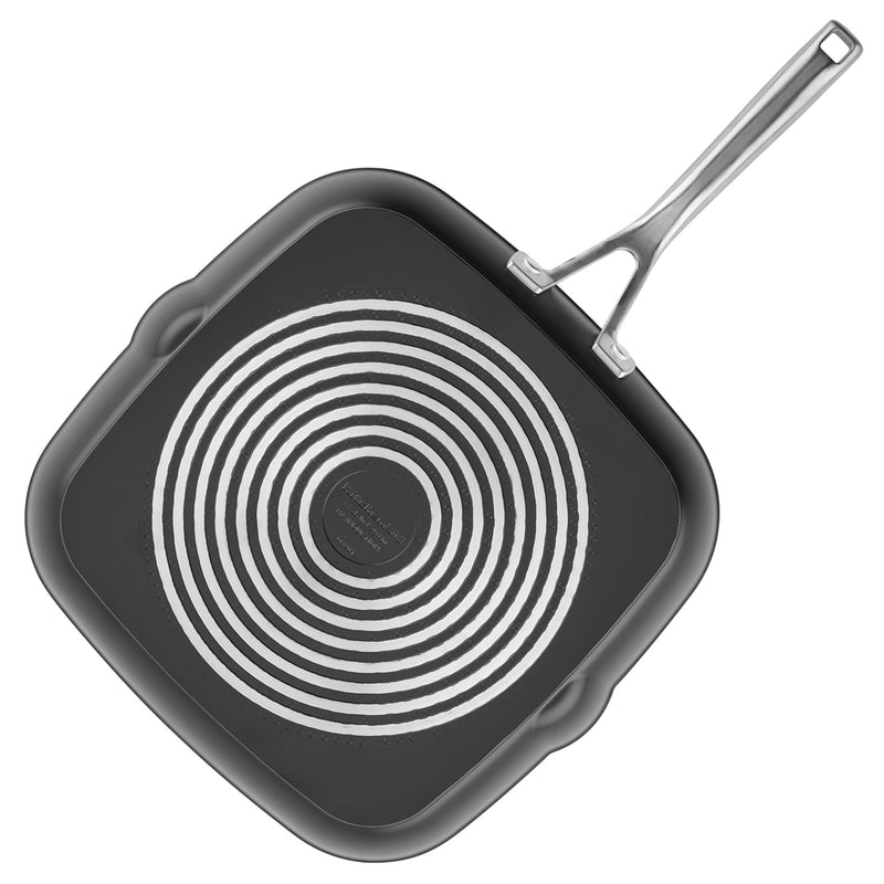 Hard-Anodized Induction 11.25-Inch Nonstick Square Grill Pan